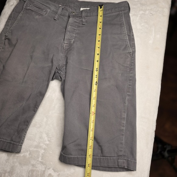 Levi's  Men's Gray Denim Button Fly Shorts Roughly Size 32 or 34 Waist - Picture 7 of 14